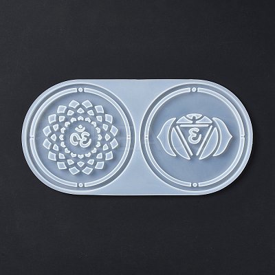 Meditation Yoga Pendants Cup Mat Silicone Molds DIY-B056-02A-1