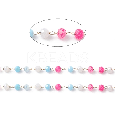 Handmade Glass Beaded Chains CHS-P016-46G-04-1