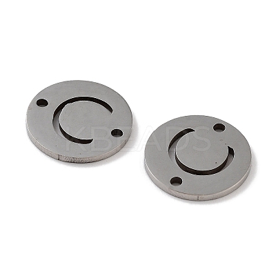Non-Tarnish 201 Stainless Steel Hollow Flat Round Links FIND-R149-03C-P-1