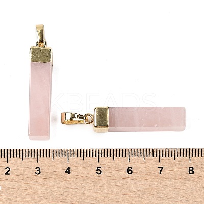 Natural Rose Quartz Pendants KK-R214-01G-1