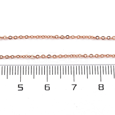Brass Cable Chain Necklace Making NJEW-D302-78RG-1