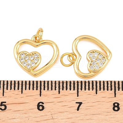 Brass Micro Pave Cubic Zirconia Pendants KK-F927-12C-G-1