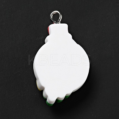 Christmas Opaque Resin Pendants RESI-G043-B02-1