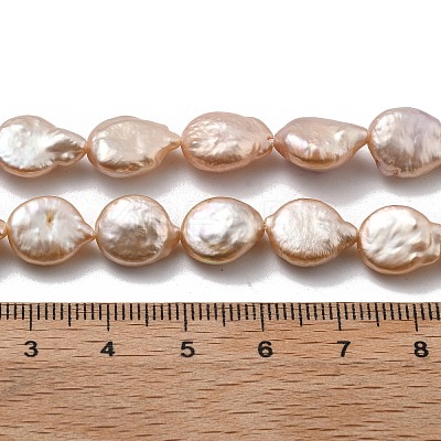 Natural Baroque Keshi Pearl Beads Strands PEAR-P064-08F-05D-1