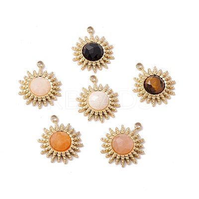 Natural Mixed Stone Pendants STAS-H168-10G-1