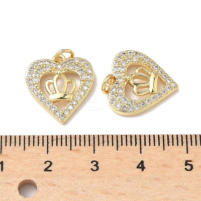 Brass Micro Pave Cubic Zirconia Pendants KK-Q068-51B-G-1