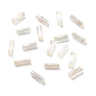 10G Ceylon Glass Twist Bugle Beads SEED-L012-01A-1