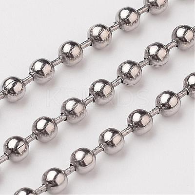 Tarnish Resistant 304 Stainless Steel Ball Chains CHS-O001-A-04-1