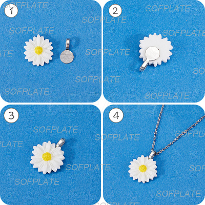 120Pcs Alloy Glue On Flat Pad Pendant Bails FIND-SP0001-88P-1