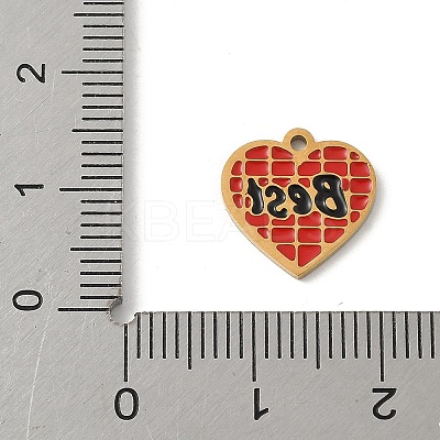 304 Stainless Steel Enamel Charms LS-STAS-P388-19C-G-1