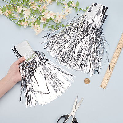 Plastic Foil Fringe Curtains DIY-WH0028-106B-1