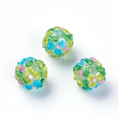 Handmade Bumpy Lampwork Beads LAMP-E021-07C-1