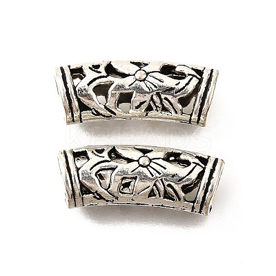 Hollow Tibetan Style Alloy European Beads TIBE-L008-33AS-1
