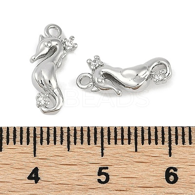 Brass Micro Pave Cubic Zirconia Charms KK-I719-37P-1