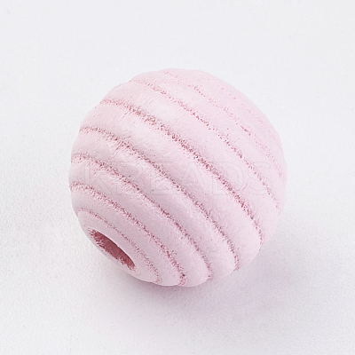 Natural Maple Wood Beehive Beads X-WOOD-Q030-48-1