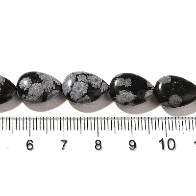 Natural Snowflake Obsidian Beads Strands X-G-I377-A28-1