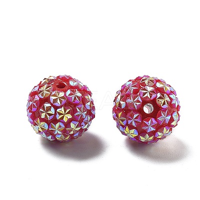 Acrylic Rhinestone Ball Beads OACR-A035-01D-1