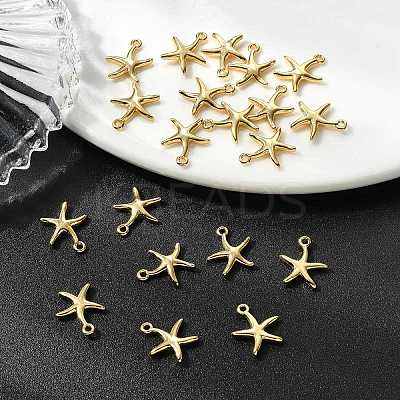 SHEGRACE Brass Starfish Charms XGR0169G-99G-1
