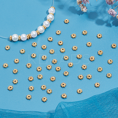 200Pcs Alloy Flower Spacer Beads FIND-LP0001-01-1