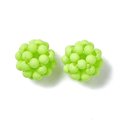 Handmade Plastic Woven Beads KY-P015-04F-1