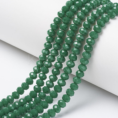 Opaque Solid Color Glass Beads Strands EGLA-A034-P8mm-D09-1