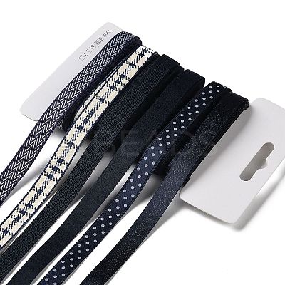 18 Yards 6 Styles Polyester Ribbon SRIB-Q022-E05-1