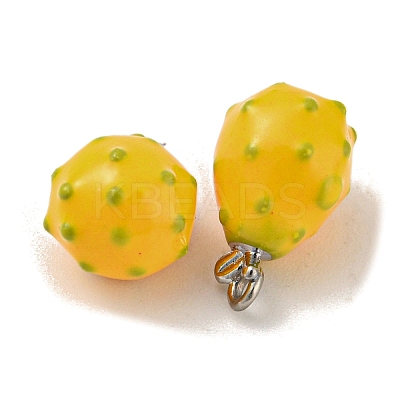 Real Platinum Plated Brass Enamel Charms KK-R152-16P-1