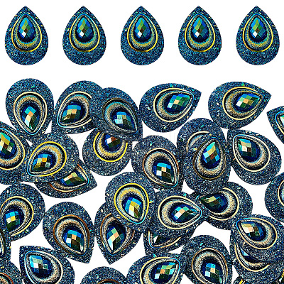 50Pcs Resin Cabochons CRES-GF0001-07A-1