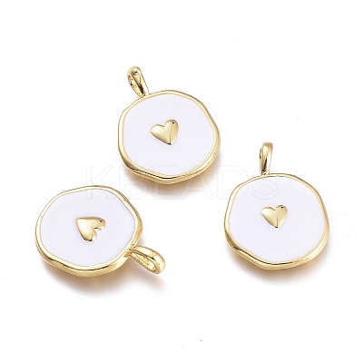 Brass Enamel Pendants LS-KK-K248-04G-1