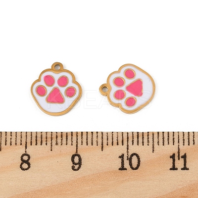 304 Stainless Steel Enamel Charms STAS-P396-08G-02-1