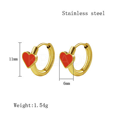 Natural Shell Heart Hoop Earrings AJEW-U002-02G-1