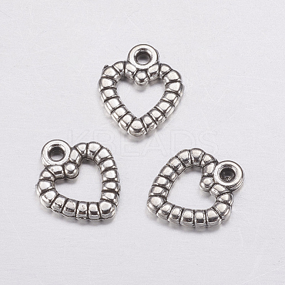 Heart Tibetan Style Alloy Charms LS-AC0324-1