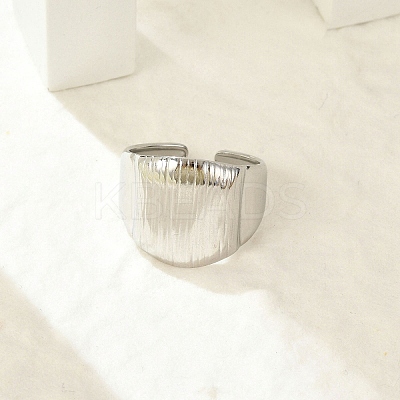 304 Stainless Steel Wide Cuff Rings for Women RJEW-G338-20P-1