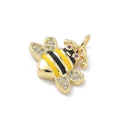 Brass Micro Pave Cubic Zirconia Pendants KK-H537-19B-G-1