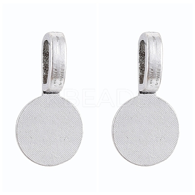 Tibetan Style Alloy Glue On Flat Pad Pendant Bails X-TIBEP-1124-AS-LF-1