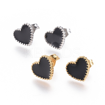 304 Stainless Steel Stud Earrings EJEW-I235-04-A-1