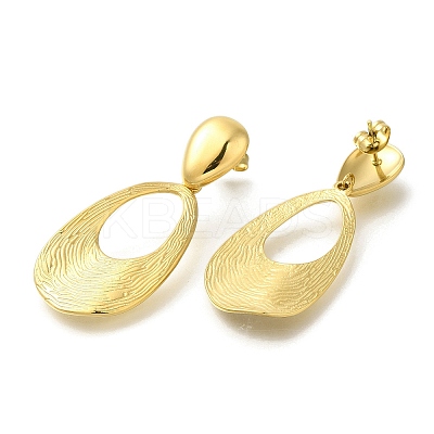 Ion Plating(IP) 304 Stainless Steel Teardrop Stud Earrings for Women EJEW-S227-53G-1