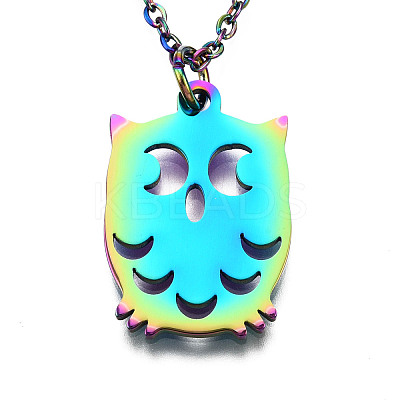 201 Stainless Steel Pendants Necklaces LS-NJEW-S105-JN641-1