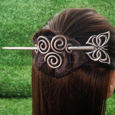 Antique Silver Viking Hair Sticks Hair Pin PW-WG2F806-10-1