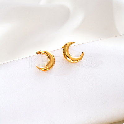 Minimalist Moon 304 Stainless Steel Stud Earrings OR3894-1