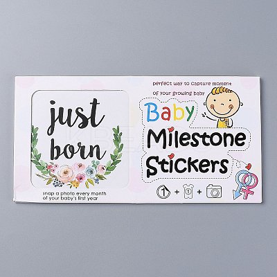 Flower Themes Baby Skill Milestone Stickers DIY-H127-B04-1
