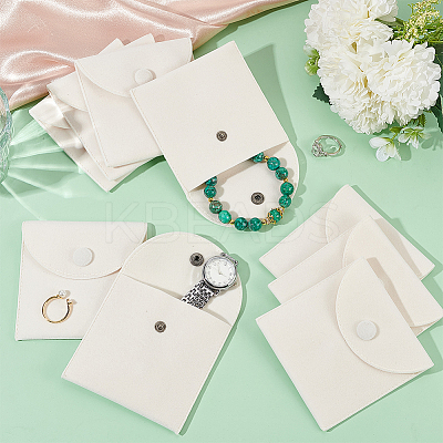 Square Velvet Jewelry Package Bags ABAG-WH0035-055C-03-1