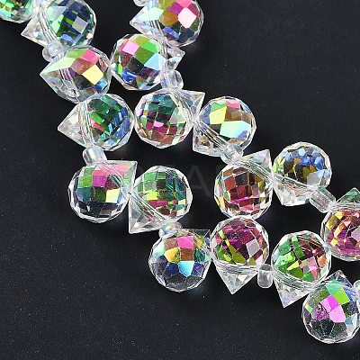 Electroplate Glass Beads Strands X-EGLA-D030-17X-1