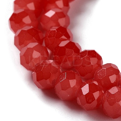 Baking Paint Imitation Jade Glass Bead Strands X-DGLA-A034-J6MM-A32-1