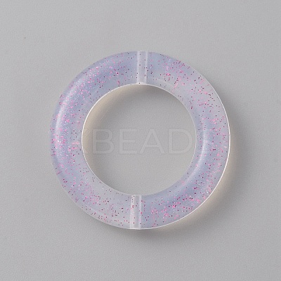 Ring Glitter Silicone Beads LS-SIL-WH0016-07A-01-1