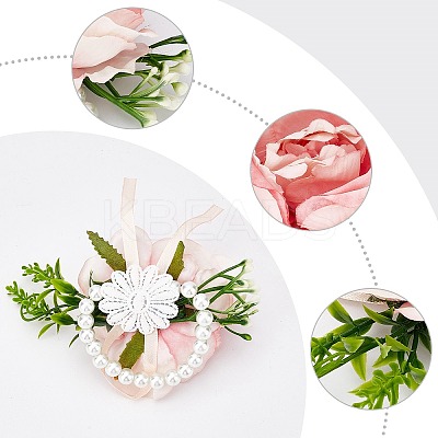 4Pcs Silk Wrist Corsage AJEW-CP0001-63-1