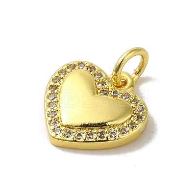 Real 18K Gold Plated Brass Pave Cubic Zirconia Pendants KK-M283-08G-01-1
