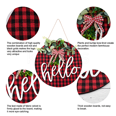 Wooden Ornaments HJEW-WH0006-41-1