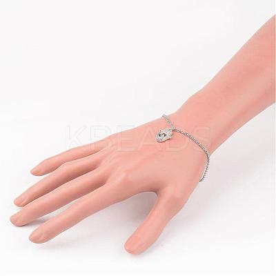316 Surgical Stainless Steel Charm Bracelets BJEW-JB02364-1