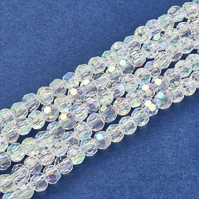 Glass Beads Strands GF4mmC28-AB-1